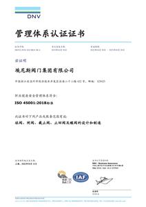 ISO45001職業(yè)健康安全管理體系證書(shū)